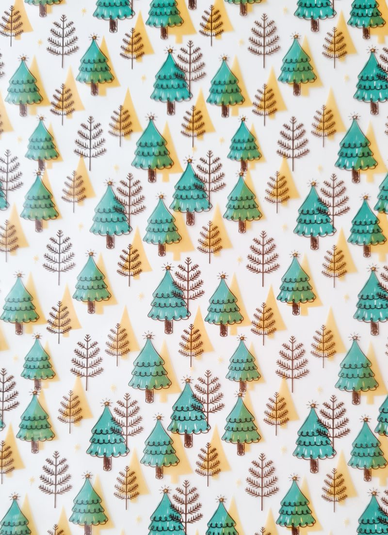 Transferfolie/Abziehfolie für Schokolade "Tannenbaum" von Valrhona