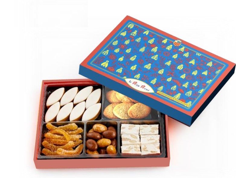 Provenzalische Geschenkschachtel Weihnachten Konfekt Und Schokolade