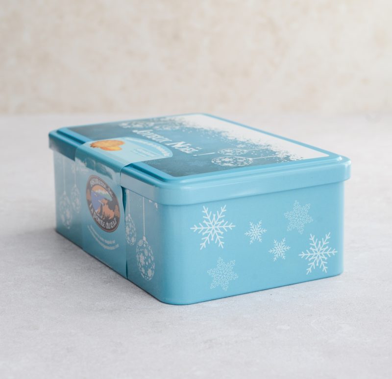 Duo Galettes und Palets bretons mit echter Baratte Butter - Metallbox Weihnachten - 280g 3/4