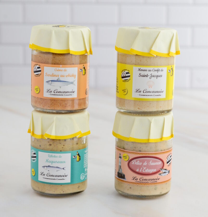 Set Brotaufstriche Aus Der Bretagne Lachs Thunfisch Sardinen Jakobsmuscheln