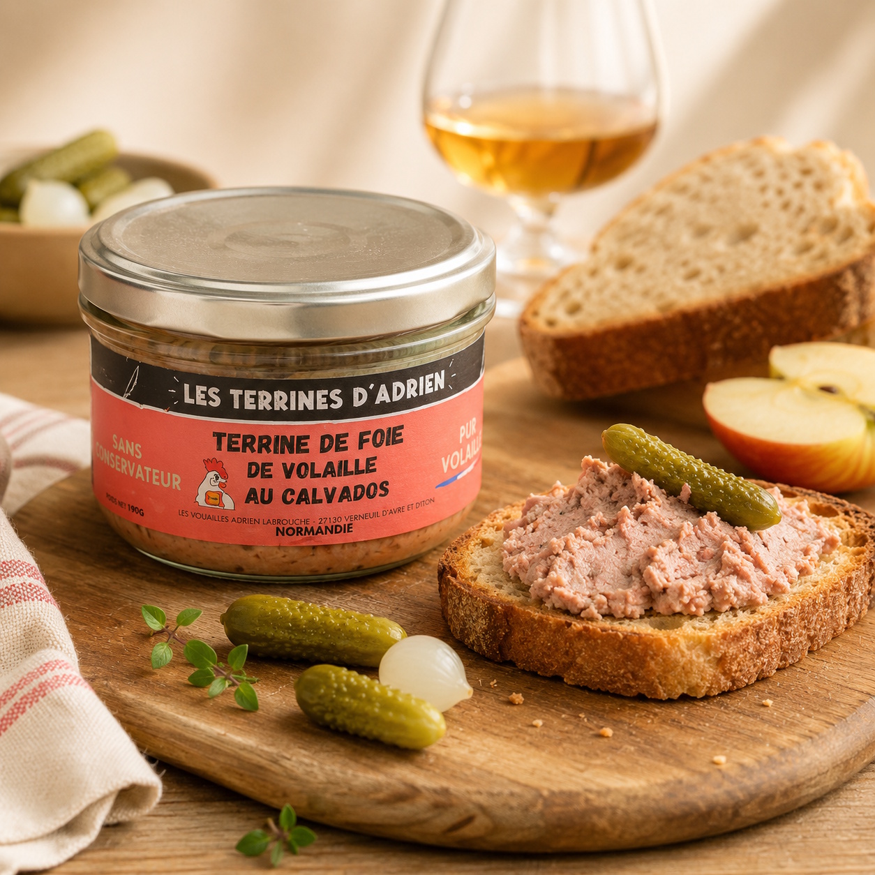 Geflügelleber-Pastete mit Calvados