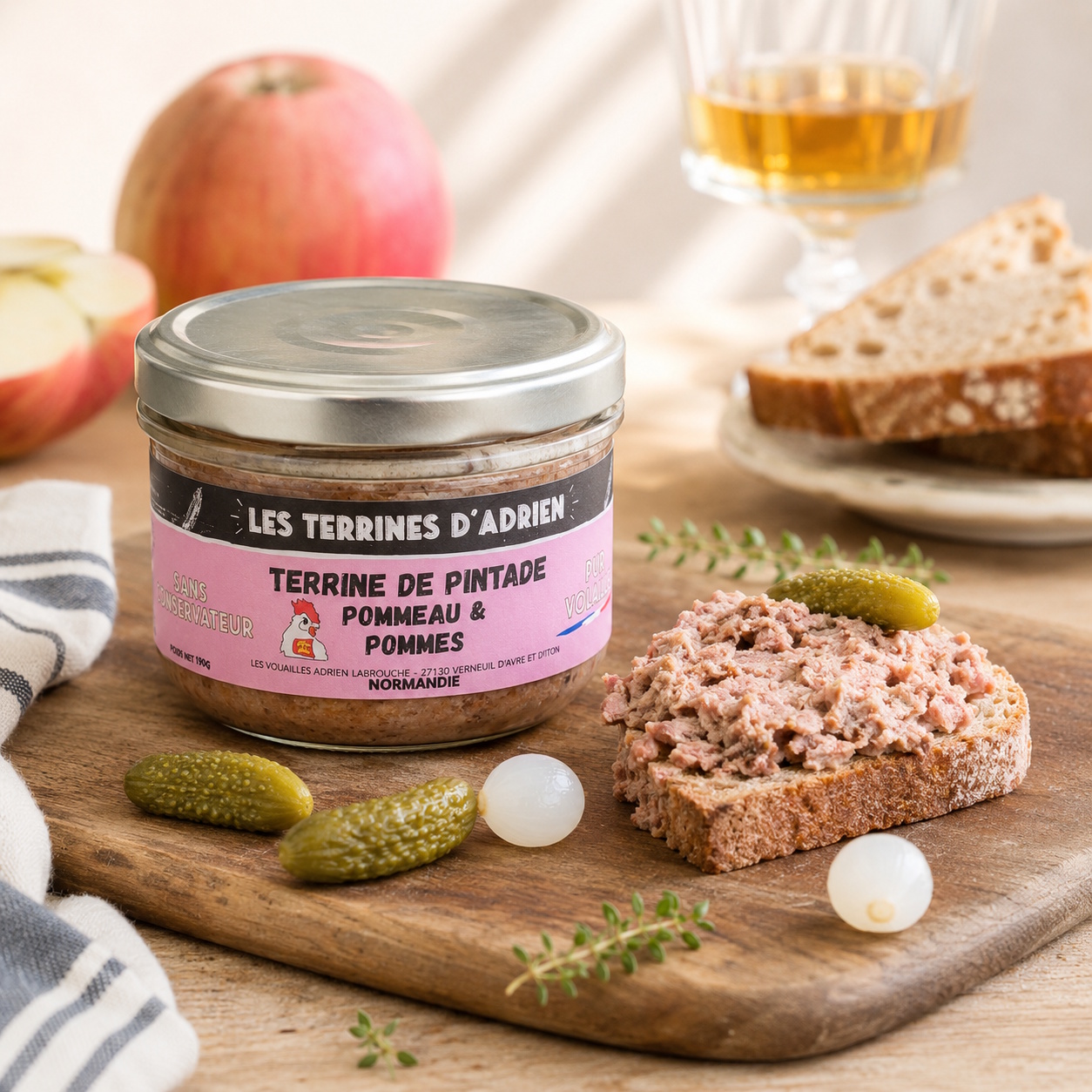 Perlhuhn Terrine Mit Pommeau Und Apfel Aus Der Normandie