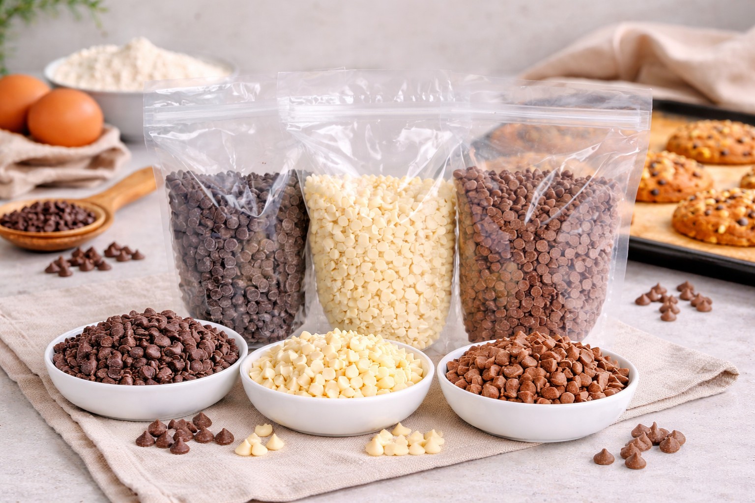 3er Set Tropfen aus weißer- Milch