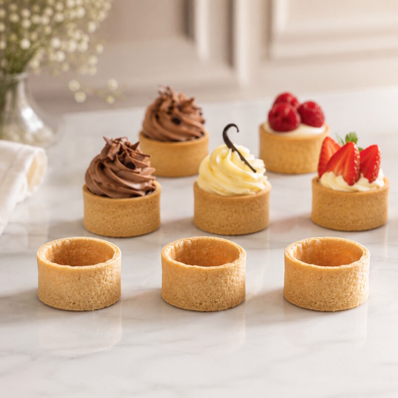 Mini Vegan Tartelette Vanille Rund Fertig