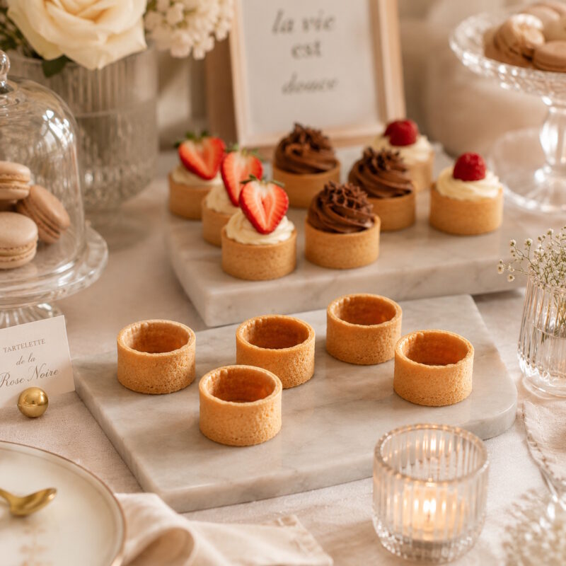 Vegane mini tartelette servier bereit vanille