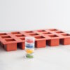 2er Set - Zauberwürfel (1 Silikon-Backform Cube SF105 + 4 mini fettlösliche Farben)