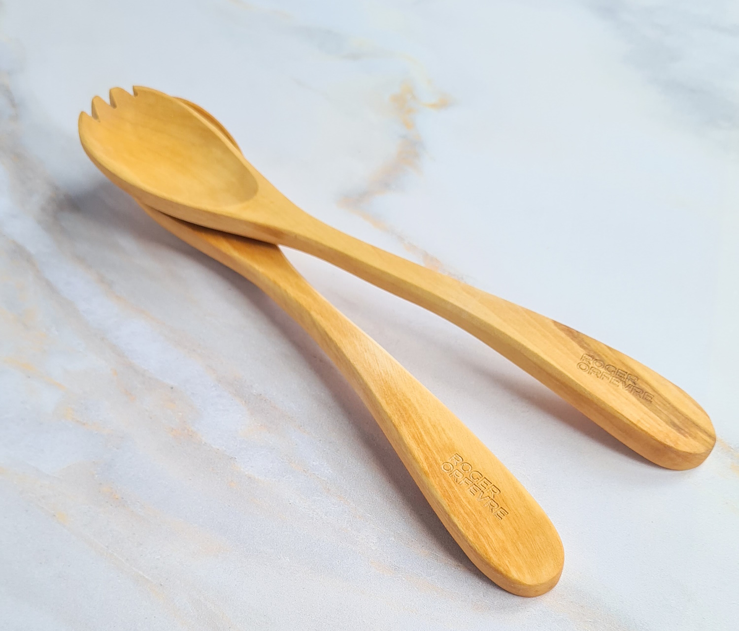 Salatbesteck aus Olivenholz 25cm