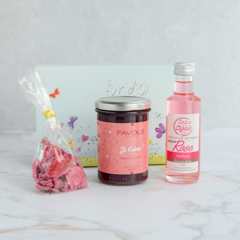 Präsentbox "La vie en rose" Geschenkkorb