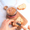 Bauernterrine mit Äpfeln aus der Normandie 190g 2/4