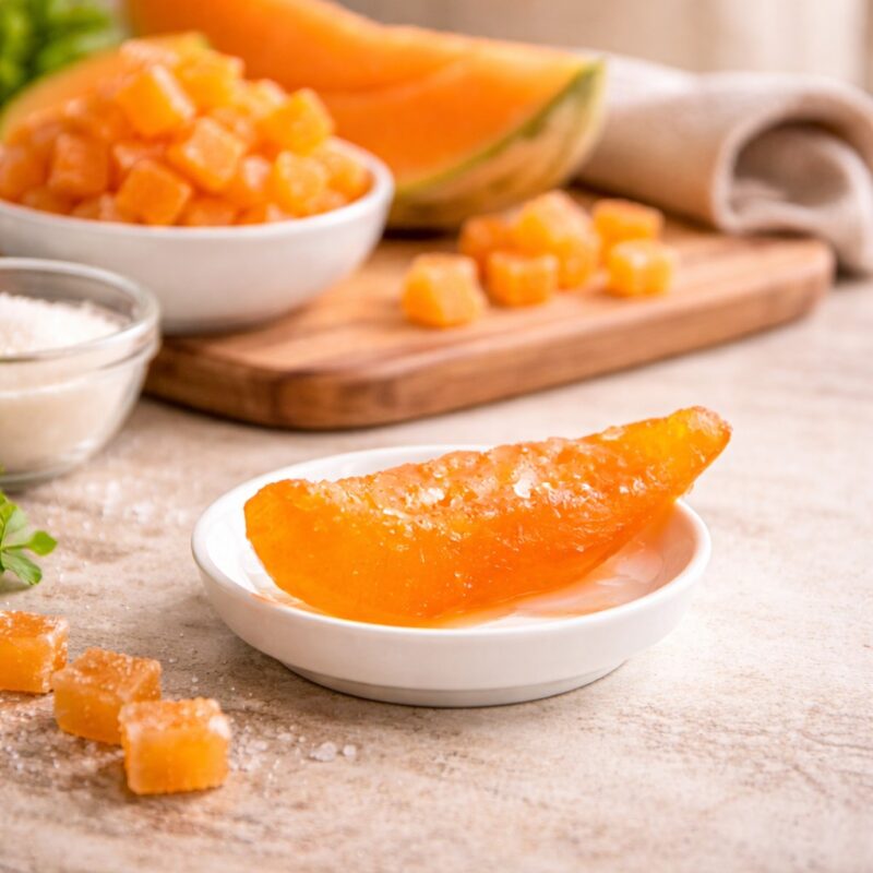 Kandierte Melone Aus Der Provence In Scheibe Melon Confit