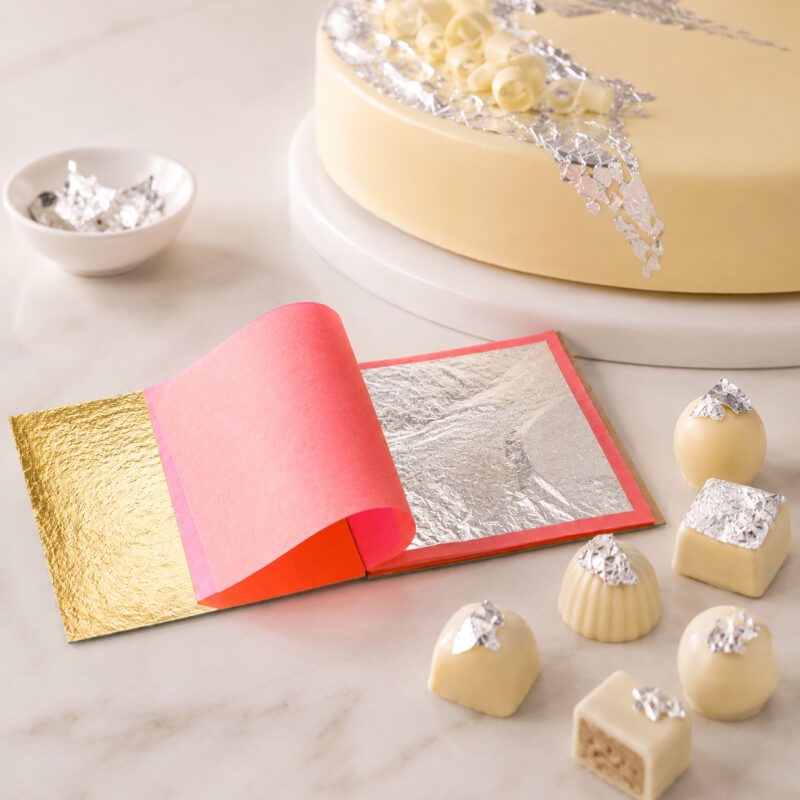 Essbares Silber Blatt Kuchen Dekor Pralinen
