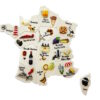 Fève-Set Frankreichkarte – 14 Regionen als Porzellanfiguren für Galette des Rois