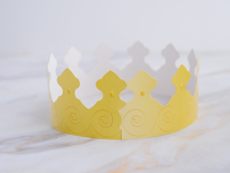 5 Kronen für Galette des Rois - Couronnes de roi - Gelb-Gold 5/5