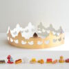 Galette des Rois Zubehör "Parisserie" 1 Porzellanfigur (Fève) + 1 Krone