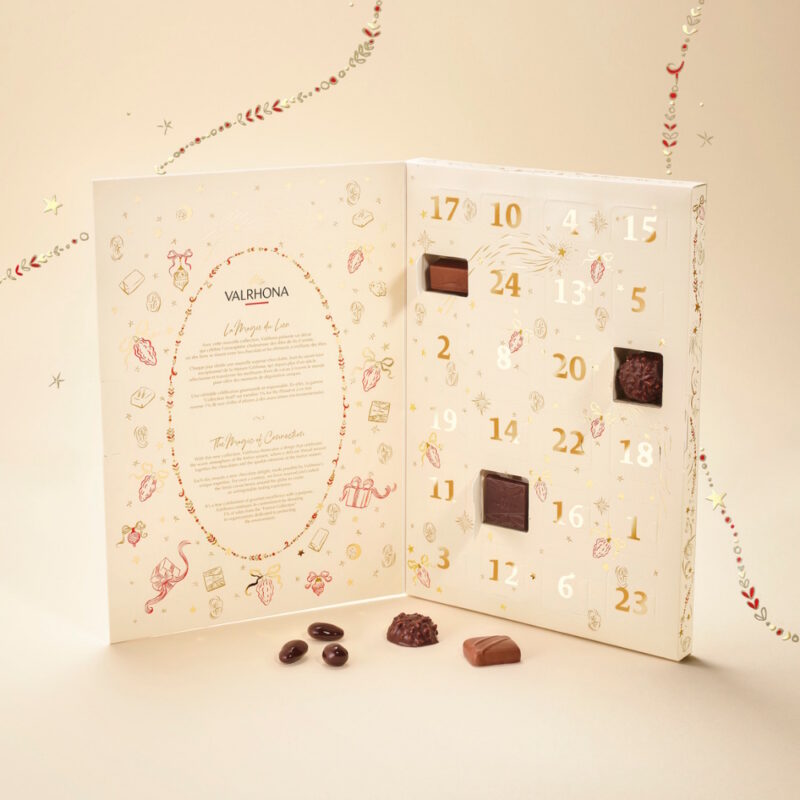 Pralinen schokolade adventskalender valrhona