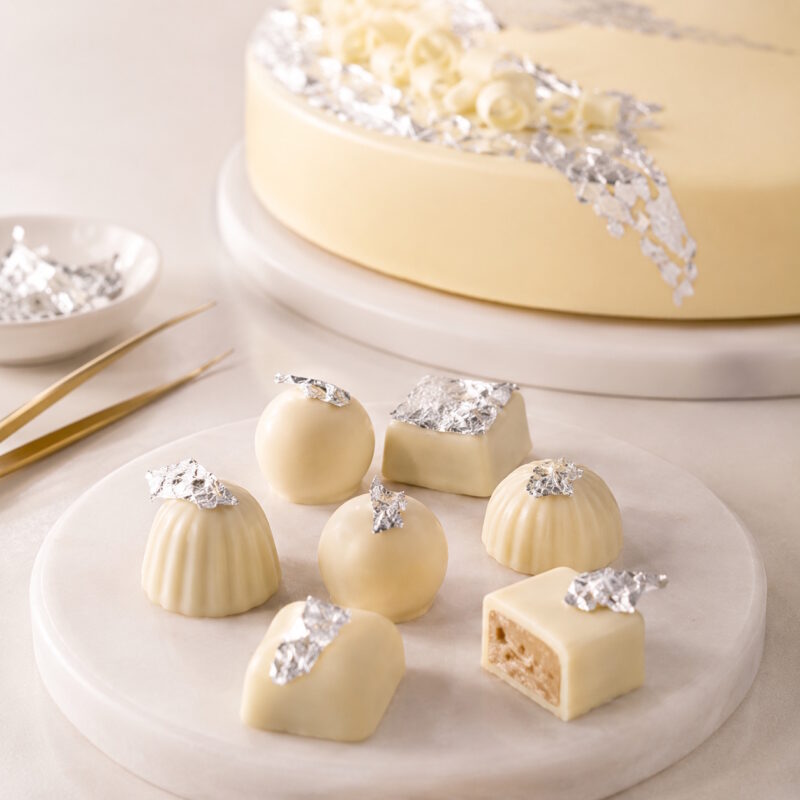 Silberblatt essbares dekor kuchen torte pralinen