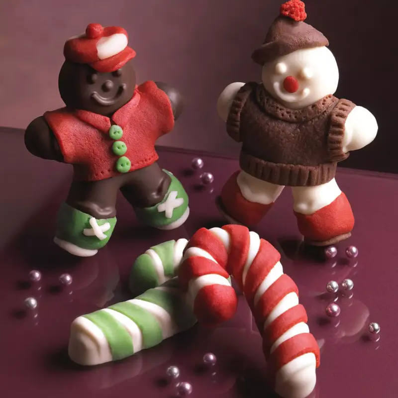 Silikonbackform Lebkuchenmann und Zuckerstange 3/4