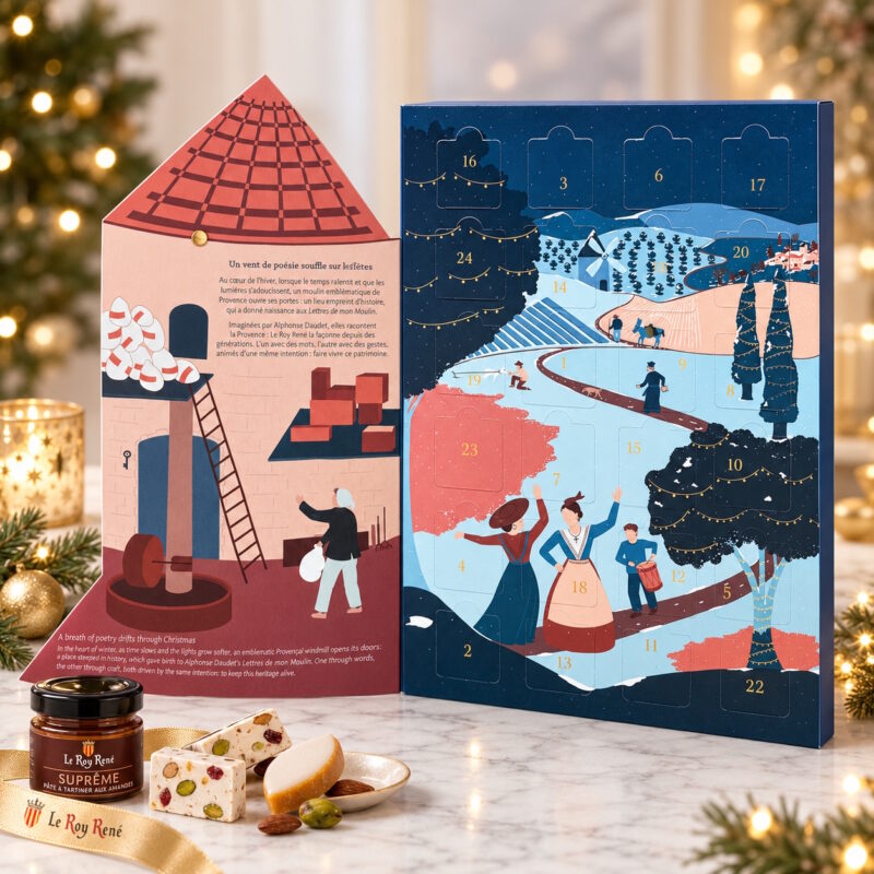 Adventskalender mit provence calisson nougat 220g 2026