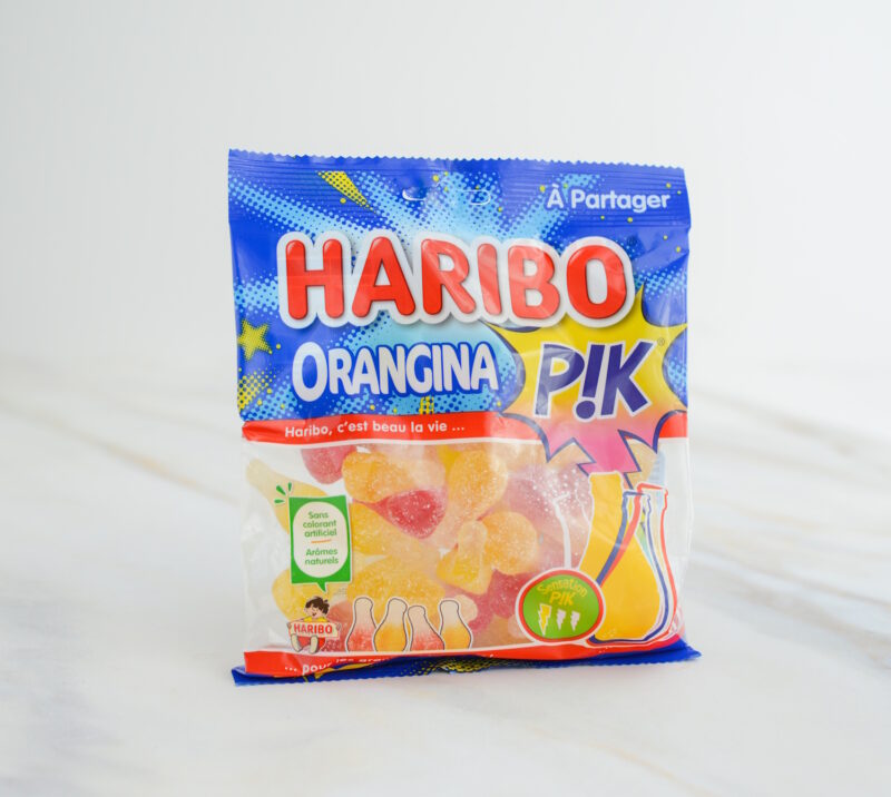 Haribo Orangina Pik - saure französische Bonbons mit Brauseeffekt