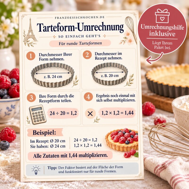 Umrechnung tarteform 1