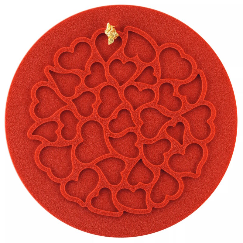 Silikon-Dekorform „Love Decor“ – Herzmotiv für 1 Torte (18 cm) oder 6 Mini-Desserts (6cm) 6/7