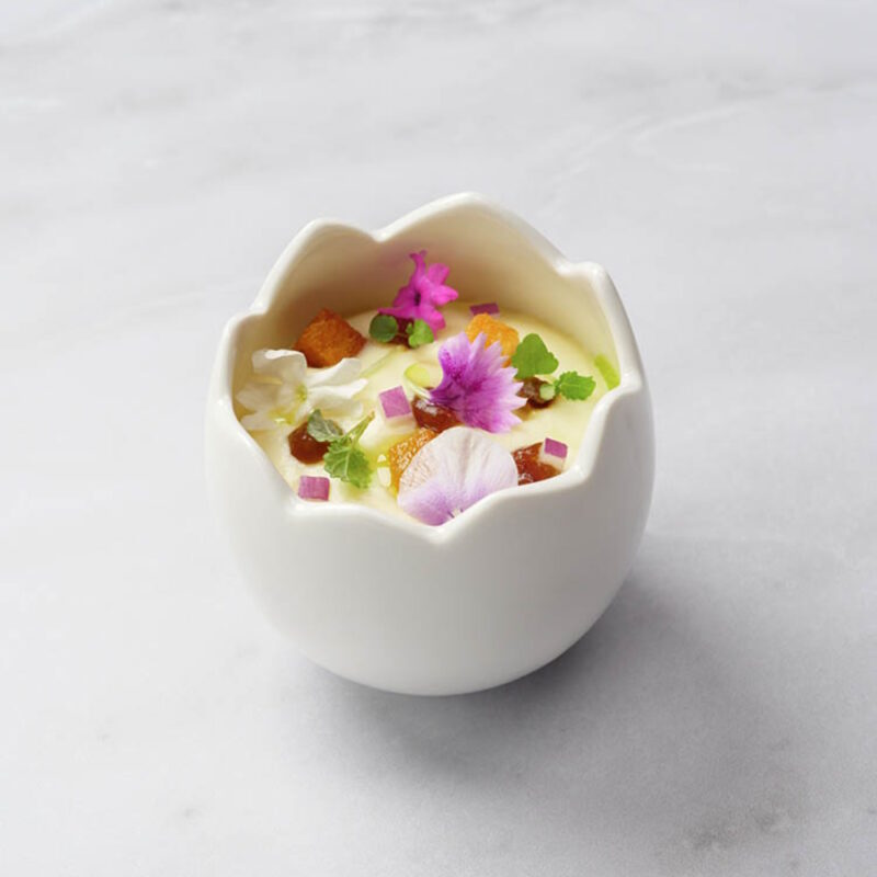 Mini-Porzellanschale offenes Ei – Dessert- & Eier-Cocotte Schale (15 cl) 3/3