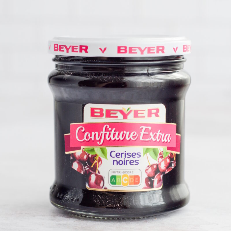 Schwarzkirschkonfituere Extra Mit Stuecken Frankreich Gateau Basque Baskenland