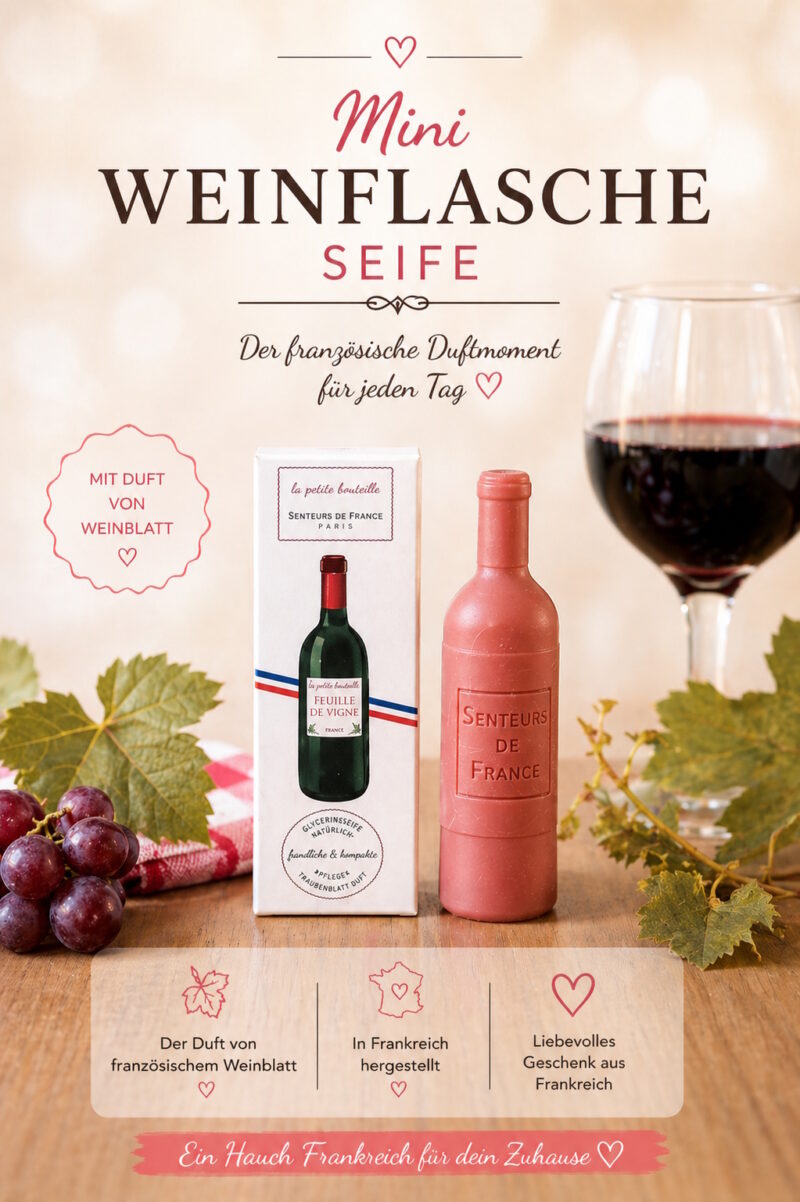 Franzoesische weinflaschen seife originelle geschenkidee fuer wein frankreich liebhaber