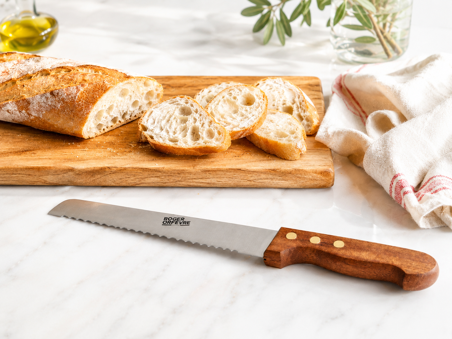 Brotmesser Baguettemesser Holzgriff Made In France