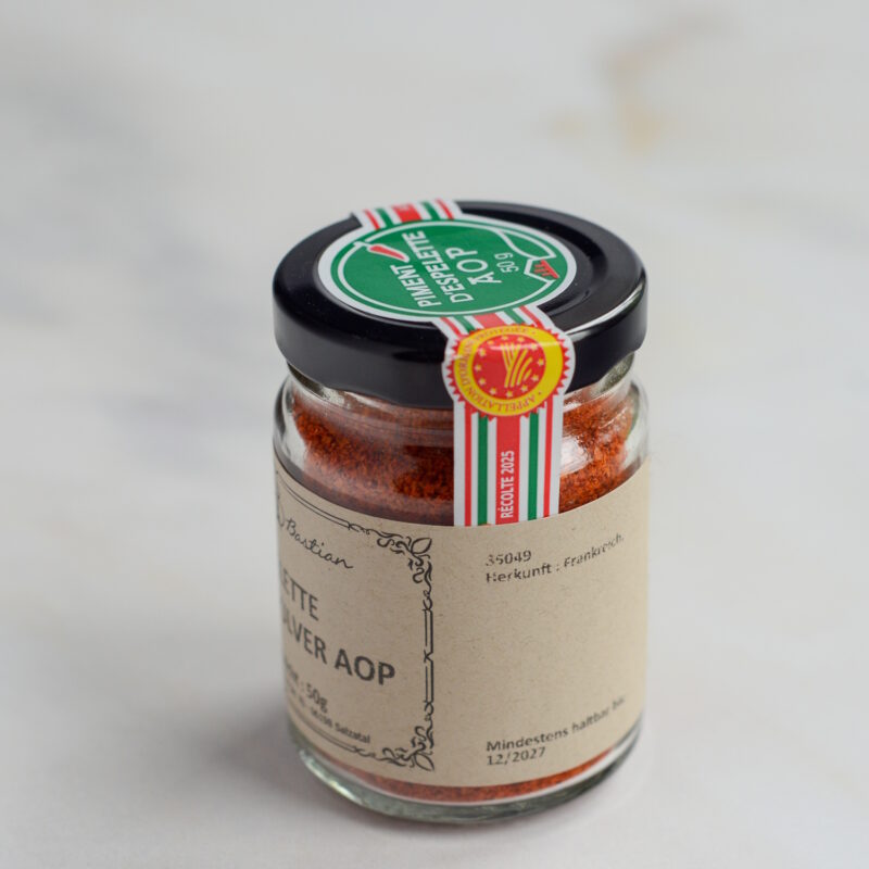 Espelette paprikapulver 50g piment geschuetze herkunft