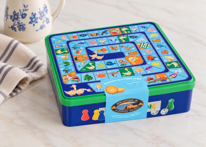 Gaensespiel Geschenkbox Kekse Bretagne Metall Dose