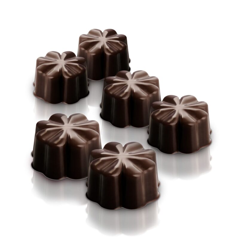 Silikonform kleeblatt pralinen marzipan schokolade fleury silikomart