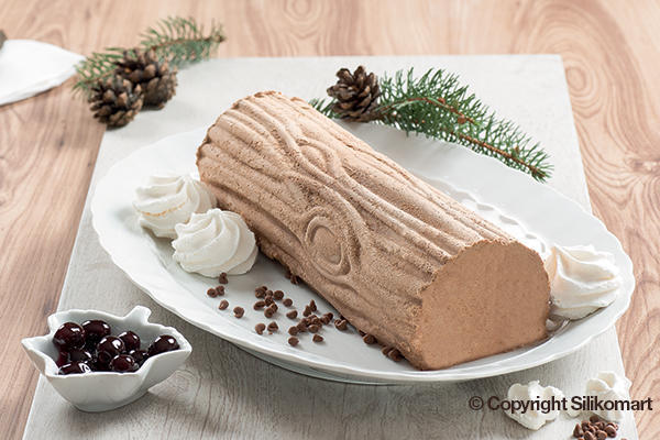 Silikonform Buche de Noel Magic Wood