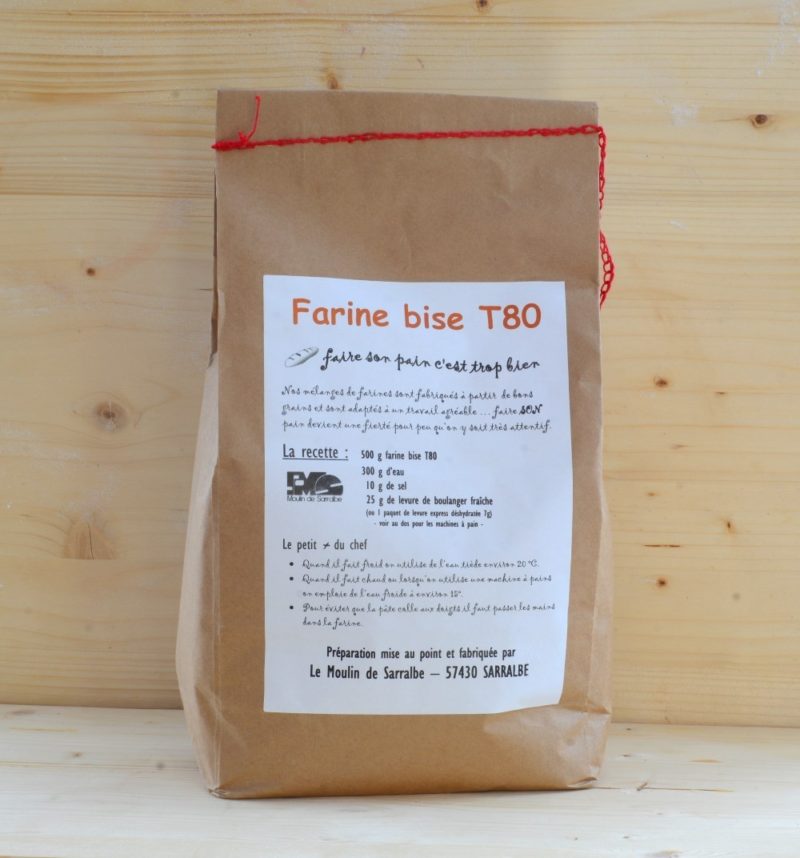 Französisches Landbrotmehl Farine de blé bise T80 2,5 kg