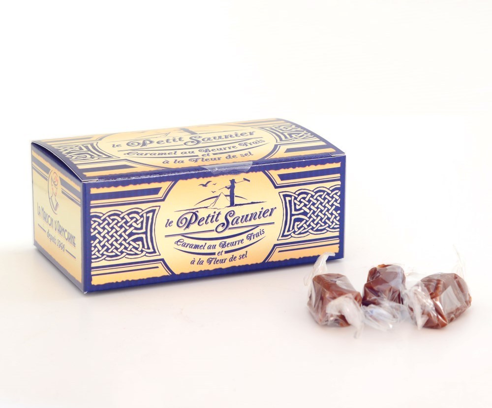 Geschenkschachtel mit Salzbutter Karamell Bonbons 150g