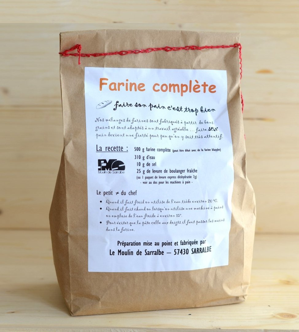 Weizen-Vollkornmehl T150 Farine complète 2,5 kg