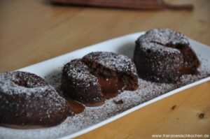 Fondant au chocolat (Schokoladenkuchen mit flüssigem Kern)