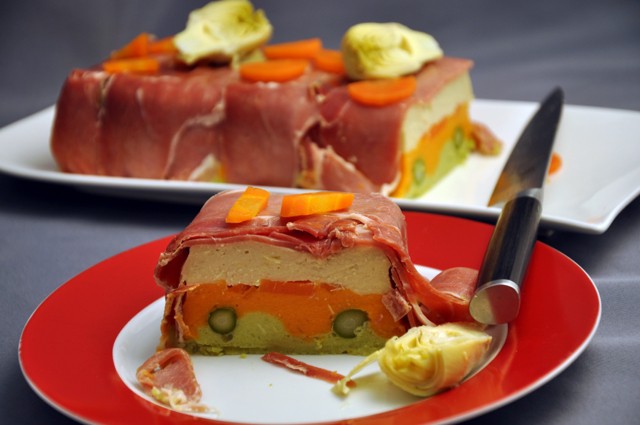 Terrine aux 3 légumes et jambon Serrano (Terrine mit 3 Gemüsen und Serrano-Schinken) DSC_5579-640x480