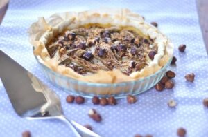 Tarte fine aux bolets et noisettes (Tarte mit Steinpilze und Haselnüsse)