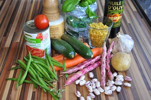 Pistou Suppe nach meiner Art (Soupe au pistou à ma façon) Pistou Suppe Schritt 1 Zutaten Für Pistou Suppe