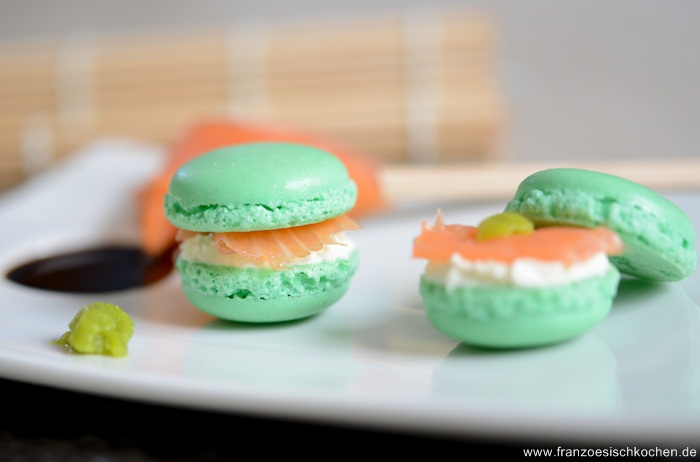  Lachs Wasabi Salzige Macaron Füllung
