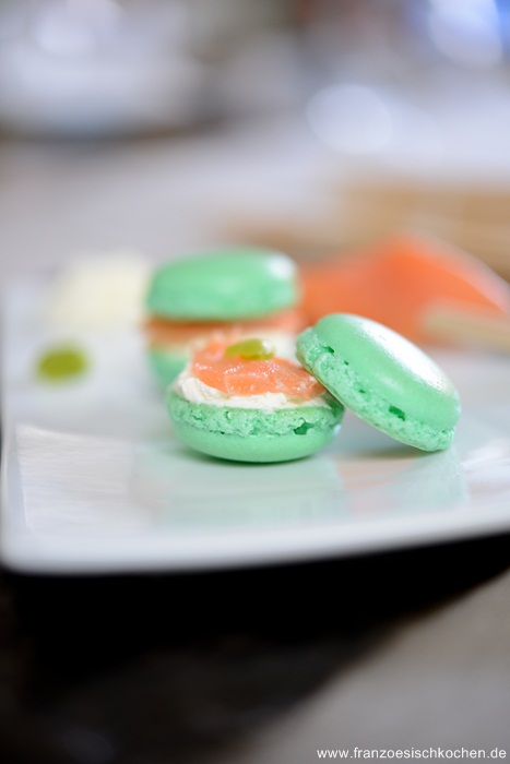  Salzige Macaron Füllung Lachs Wasabi