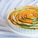 Salzige Tarte Möhren-Zucchini wie eine Rose