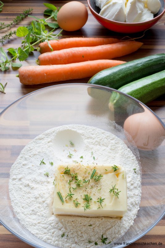  Salzige Tarte Möhren Zucchini 1