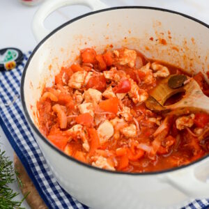 Baskisches Huhn schnell und einfach
