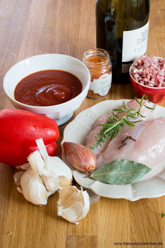  Poulet Basquaise Baskisches Huhn Ganz Einfach Kochen Zutaten