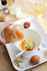 Rouille Rouille Sauce Schritt 7 Flüssigkeit In Schüssel Giessen