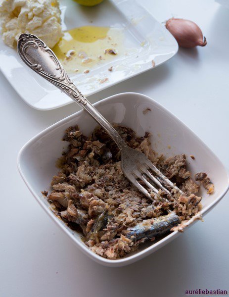 Rillettes de sardines et citron vert ( Aufstrich mit Sardinen und ...