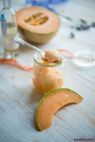 Sorbet fleur d'oranger et melon pour sorbetière (Sorbet für Eismaschine mit Orangenblütenwasser und Melone) DSC_9830 Copier1