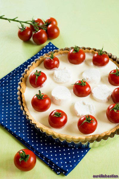 Quiche mit Tomaten und Ziegenkäse Rezept